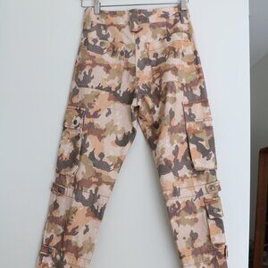 Isabel Marant Camouflage Print Cotton Canvas Cargo Pants